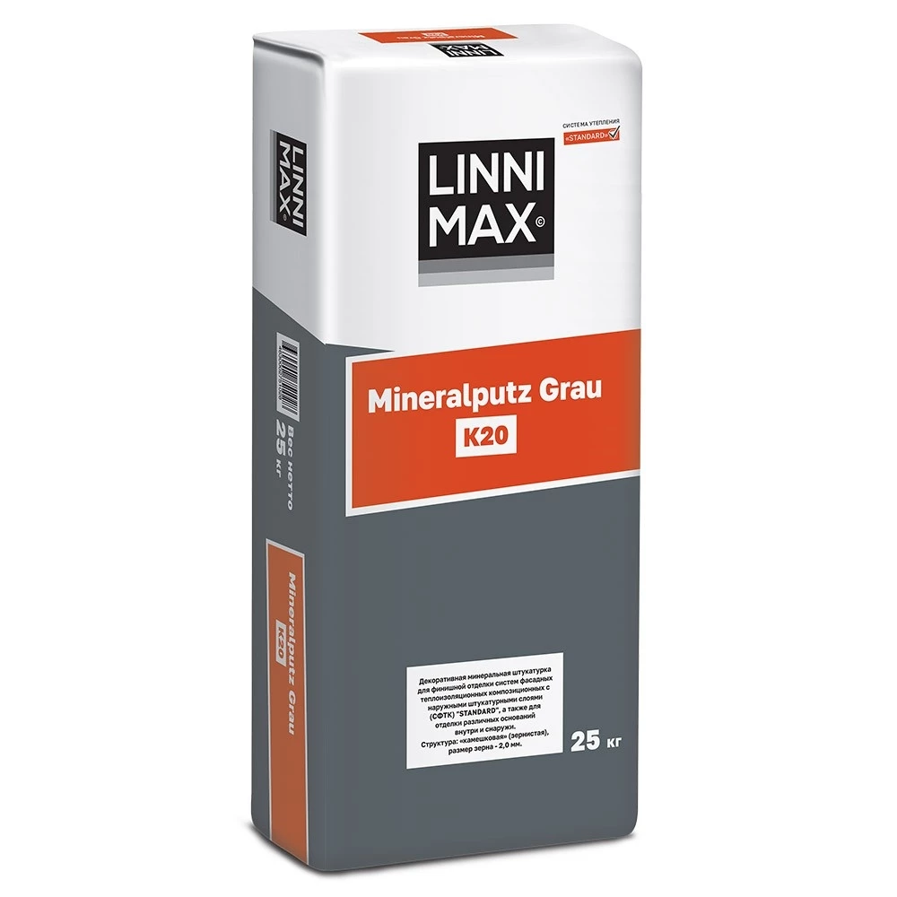 Linnimax Mineralputz Grau Минеральная декоративная штукатурка для внутренних и наружных работ